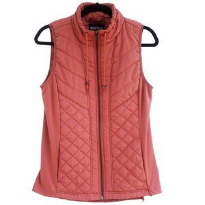 1826 Sport Vest Women's Small Pink Quilted Sleeveless Stretchy Sides Outerwear